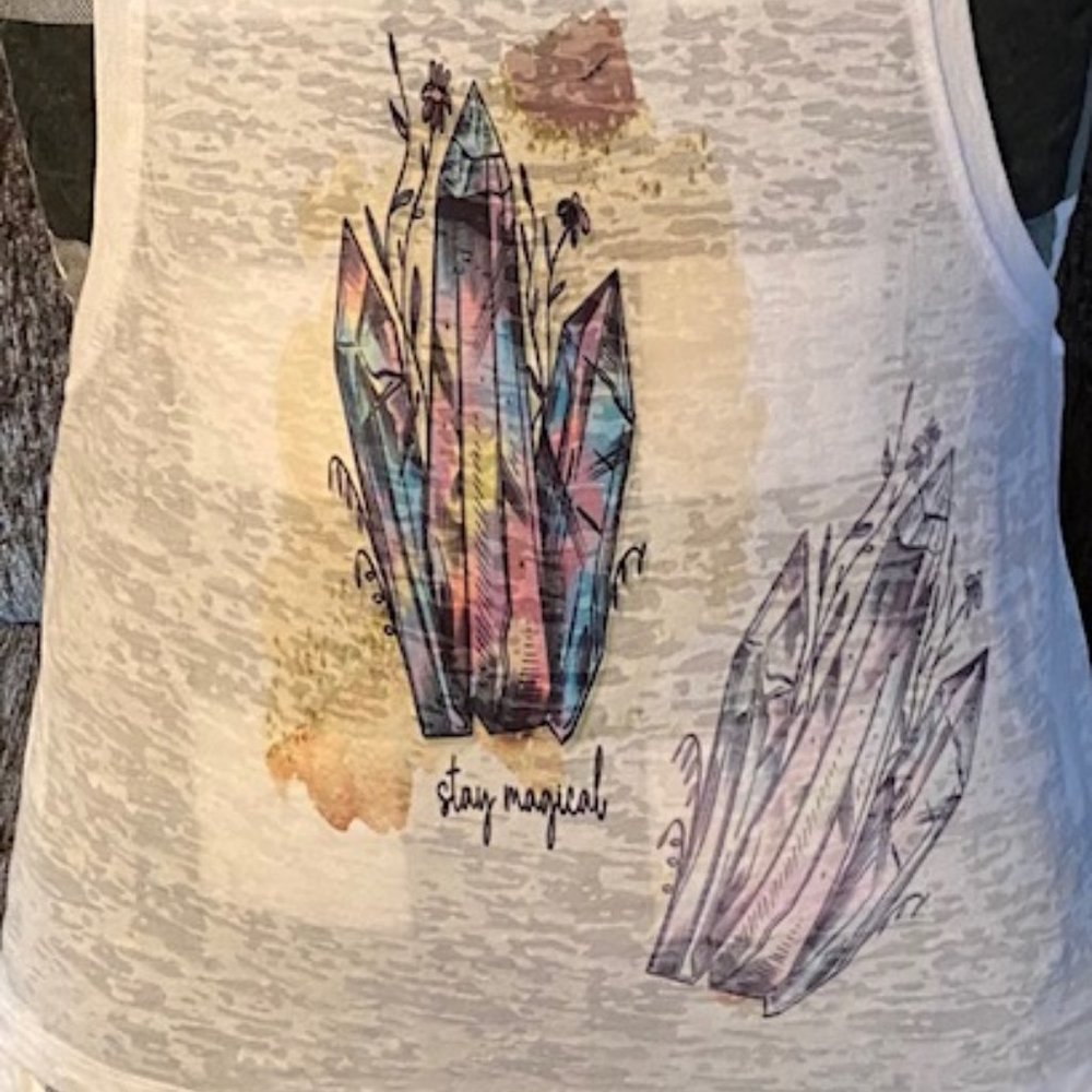 Handcrafted Stay Magical Blow Out Tank NWOT